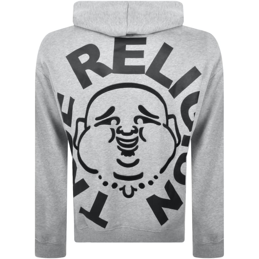 True Religion Face Hoodie Grey | Mainline Menswear United States